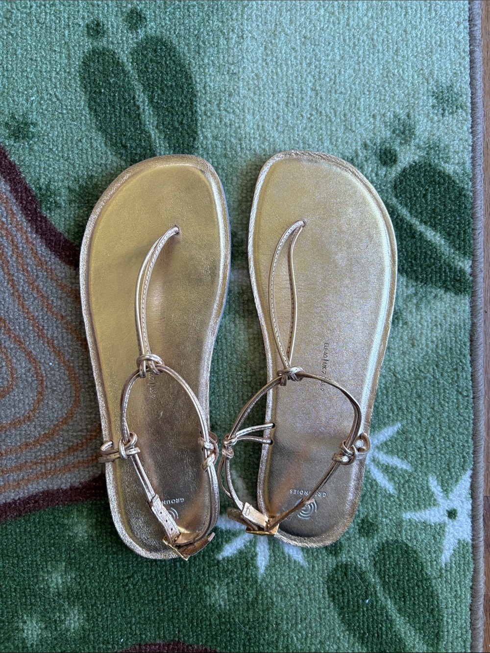 Groundies Amalfi Barefoot Sandals Gold size EU 40 - Picture 2 of 4